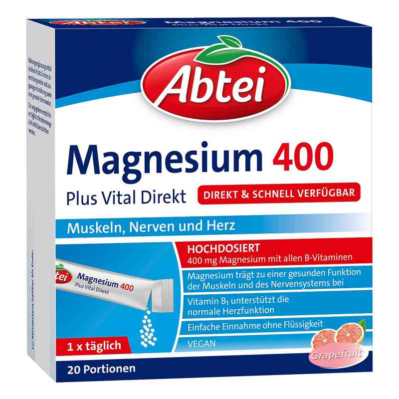 Abtei Magnesium 400 Plus Vital Direkt Granulat 20 stk von Perrigo Deutschland GmbH PZN 18080620