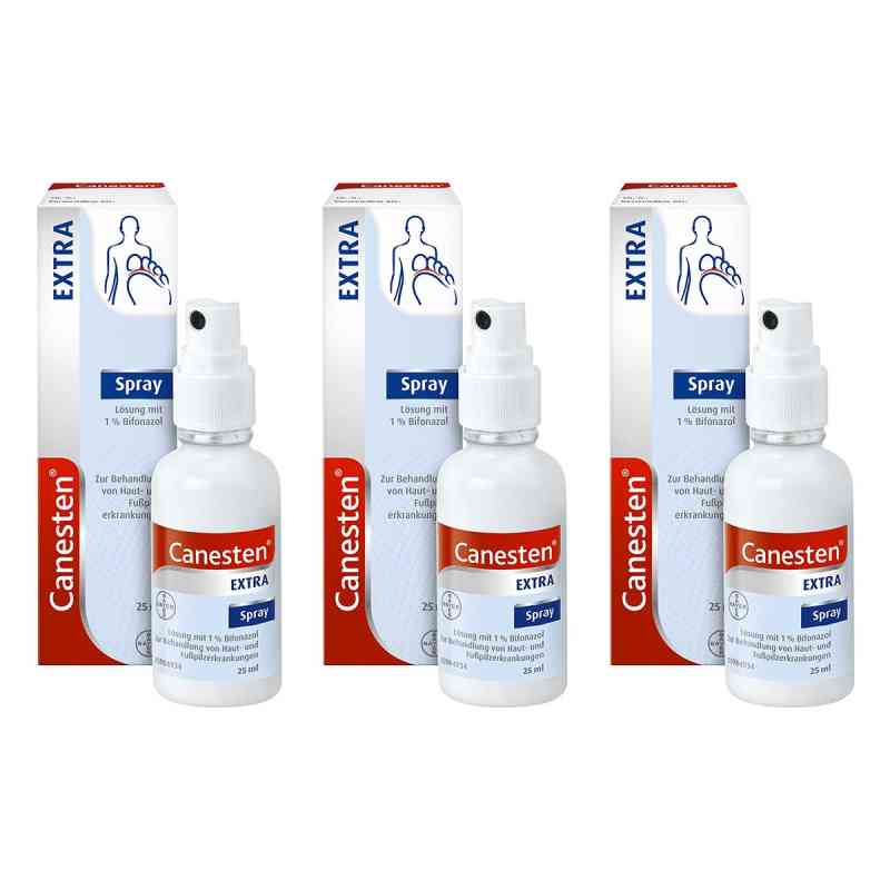 Canesten Extra Bifonazol Pumpspray bei Pilzerkrankungen 3x25 ml von Bayer Vital GmbH PZN 08103023