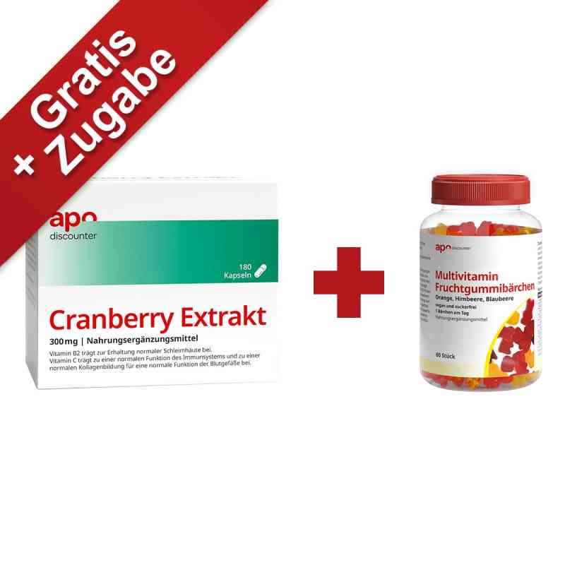 Cranberry Extrakt 300 mg Kapseln von apodiscounter 180 stk von apo.com Group GmbH PZN 08103135