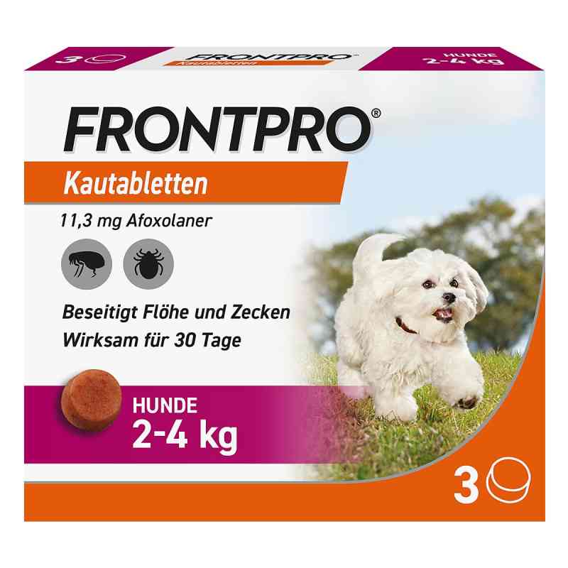 FRONTPRO Kautabletten für Hunde gegen Zecken & Flöhe 2-4 kg 3 stk von Boehringer Ingelheim VETMEDICA GmbH PZN 18654274