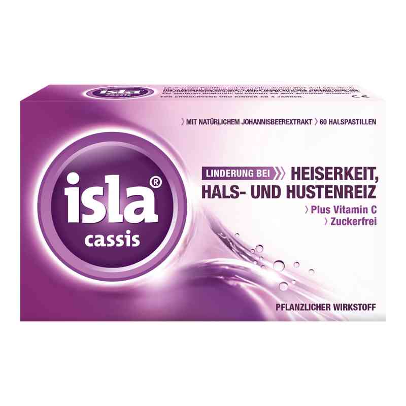 isla cassis Halspastillen bei Halskratzen und Reizhusten  60 stk von Engelhard Arzneimittel GmbH & Co.KG PZN 03397699