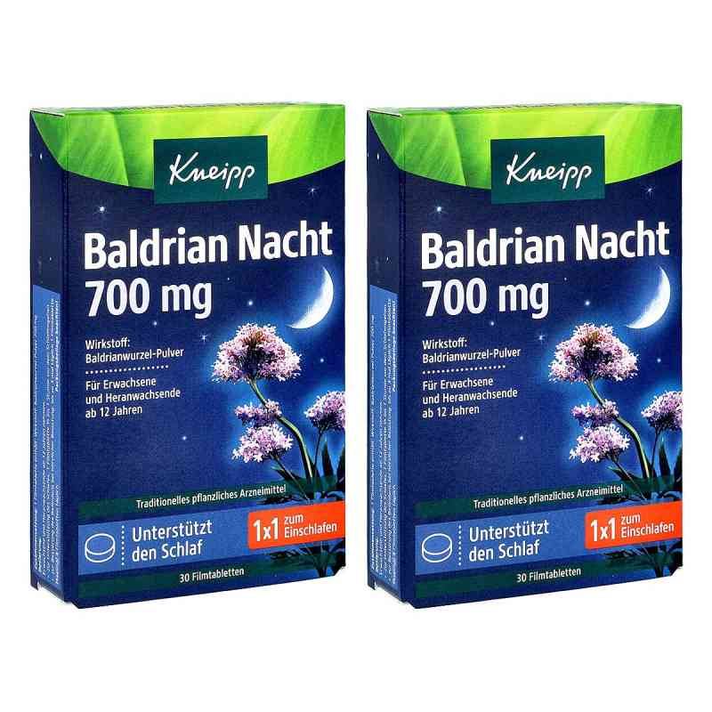 Kneipp Baldrian Nacht 700 Mg Filmtabletten 2x30 stk von Kneipp GmbH PZN 08102942