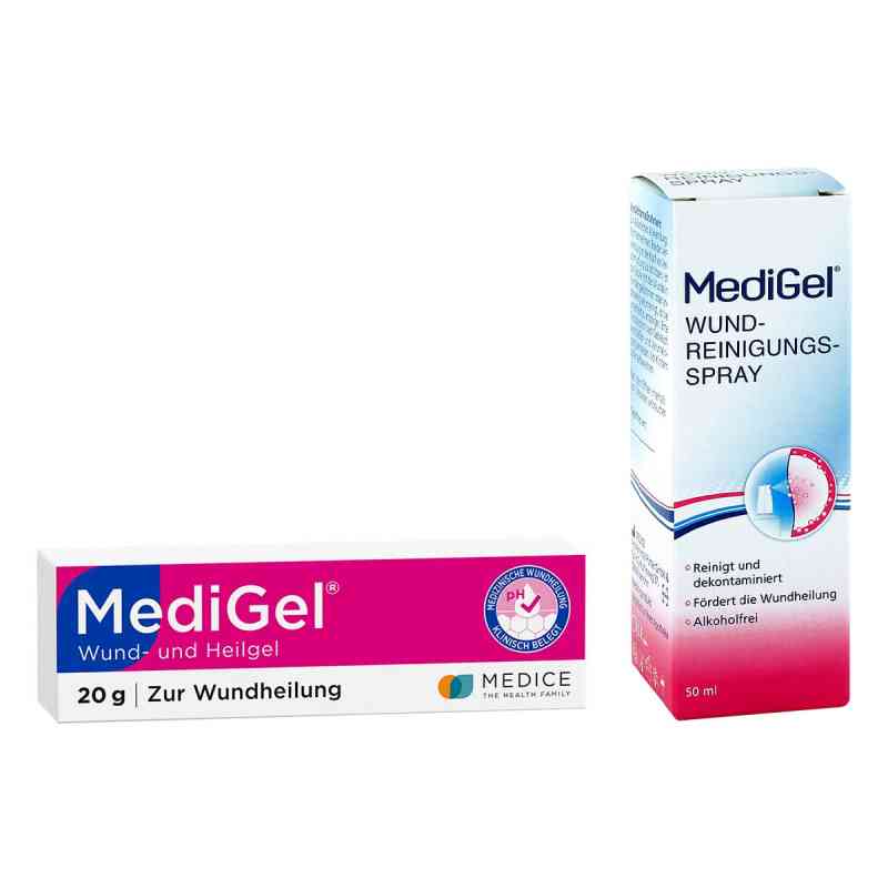 Medigel Wund- & Heilgel (20g) & Wundreinigungsspray (50ml) 1 Pck von MEDICE Arzneimittel Pütter GmbH&Co.KG PZN 08102883