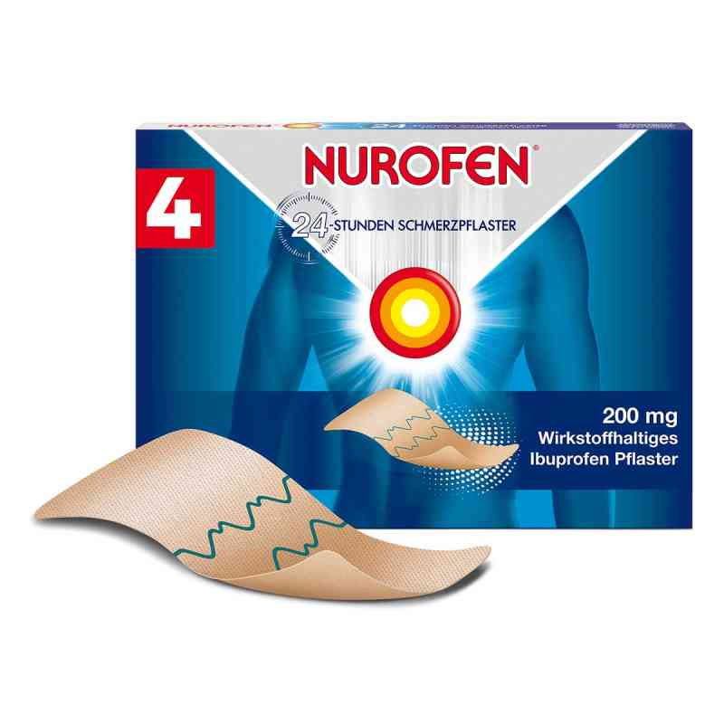 NUROFEN 24-Stunden Schmerzpflaster 200 mg Ibuprofen 4 stk von Reckitt Benckiser Deutschland GmbH PZN 06586975