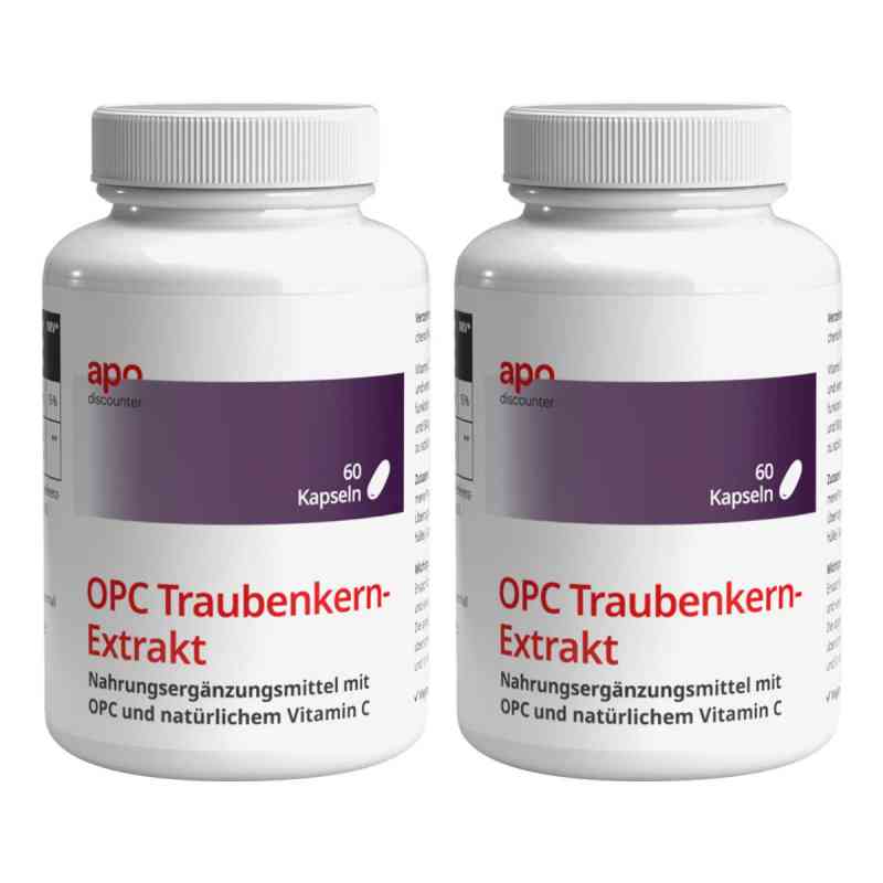 Opc Traubenkernextrakt Kapseln mit Vitamin C von apodiscounter 2x60 stk von IQ Supplements GmbH PZN 08102159