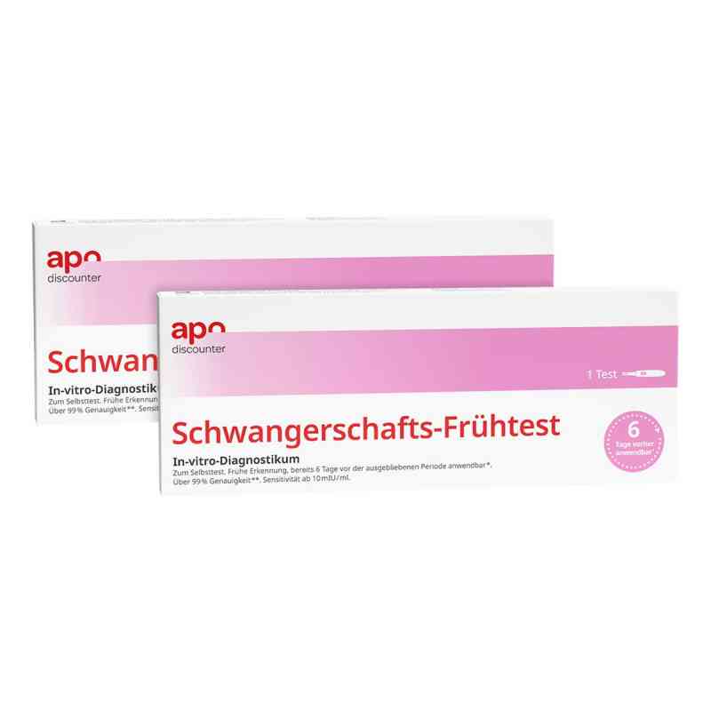 Schwangerschaftstest Frühtest von apodiscounter 2x1 stk von PXG Pharma GmbH PZN 08103033