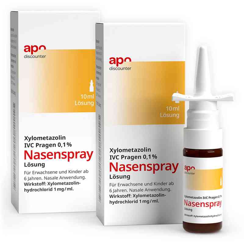 Xylometazolin 0,1 % Nasenspray von apodiscounter 2x10 ml von IVC Pragen GmbH PZN 08103007