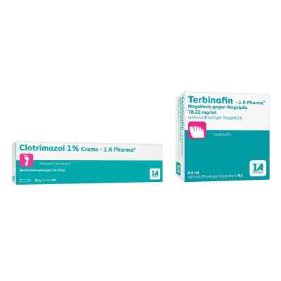 Clotrimazol 1% 50 g + Terbinafin 1 A Pharma Nagellack 6.6 ml 1 Pck von 1 A Pharma GmbH PZN 08102997