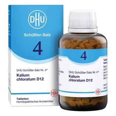 DHU Schüßler-Salz Nummer 4 Kalium chloratum D12 Tabletten 900 stk von DHU-Arzneimittel GmbH & Co. KG PZN 18182585