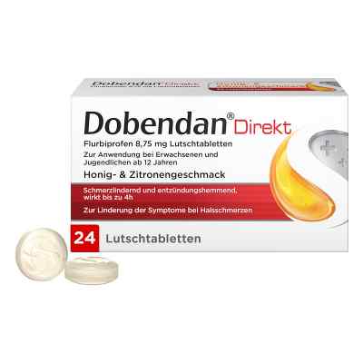 Dobendan Direkt Lutschtabletten gegen Halsschmerzen 24 stk von Reckitt Benckiser Deutschland GmbH PZN 06866410