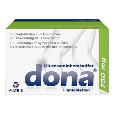 Dona 750 mg: Kniearznei bei Arthrose, hochdosiertes Glucosamin 60 stk von Viatris Healthcare GmbH PZN 02334389