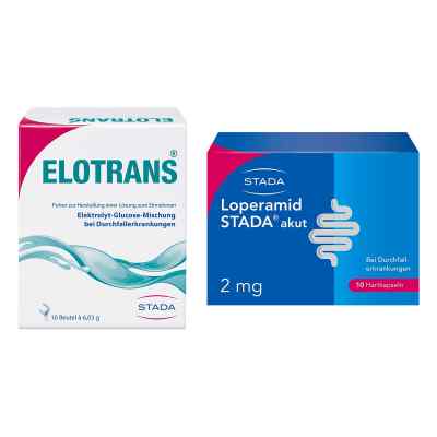 Elotrans Elektrolyte Pulver + Loperamid Stada akut 2mg 1 stk von STADA Consumer Health Deutschland GmbH PZN 08103226