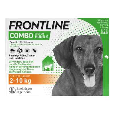 FRONTLINE COMBO Hund & Heim gegen Zecken Flöhe Larven 2-10 kg 3 stk von Boehringer Ingelheim VETMEDICA GmbH PZN 17558574