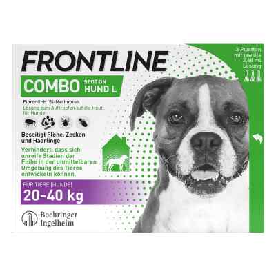 FRONTLINE COMBO Hund & Heim gegen Zecken Flöhe Larven 20-40 kg 3 stk von Boehringer Ingelheim VETMEDICA GmbH PZN 17558605