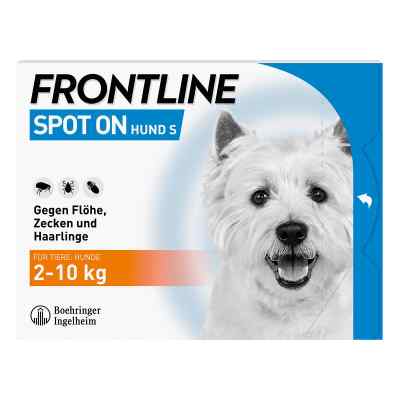 FRONTLINE SPOT ON Hund gegen Zecken Flöhe & Haarlinge 2-10 kg 3 stk von Boehringer Ingelheim VETMEDICA GmbH PZN 00662876