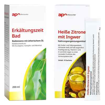 Schnupfen Sparset-Erkältungszeit Bad + Heiße Zitrone mit Ingwer 1 Pck von apo.com Group GmbH PZN 08102228