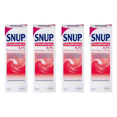 SNUP Nasen- & Schnupfenspray 0,1% mit Meerwasser 4x15 ml von STADA Consumer Health Deutschland GmbH PZN 08102783