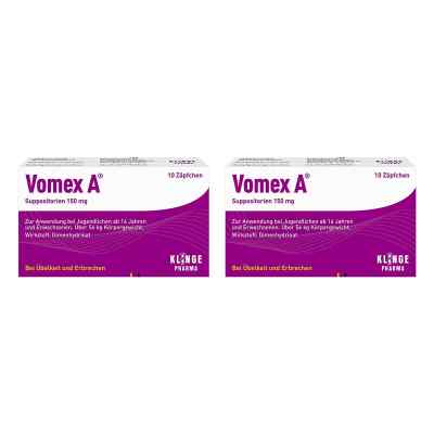 Vomex A Zäpfchen 150mg 2x10 stk von Klinge Pharma GmbH PZN 08102872